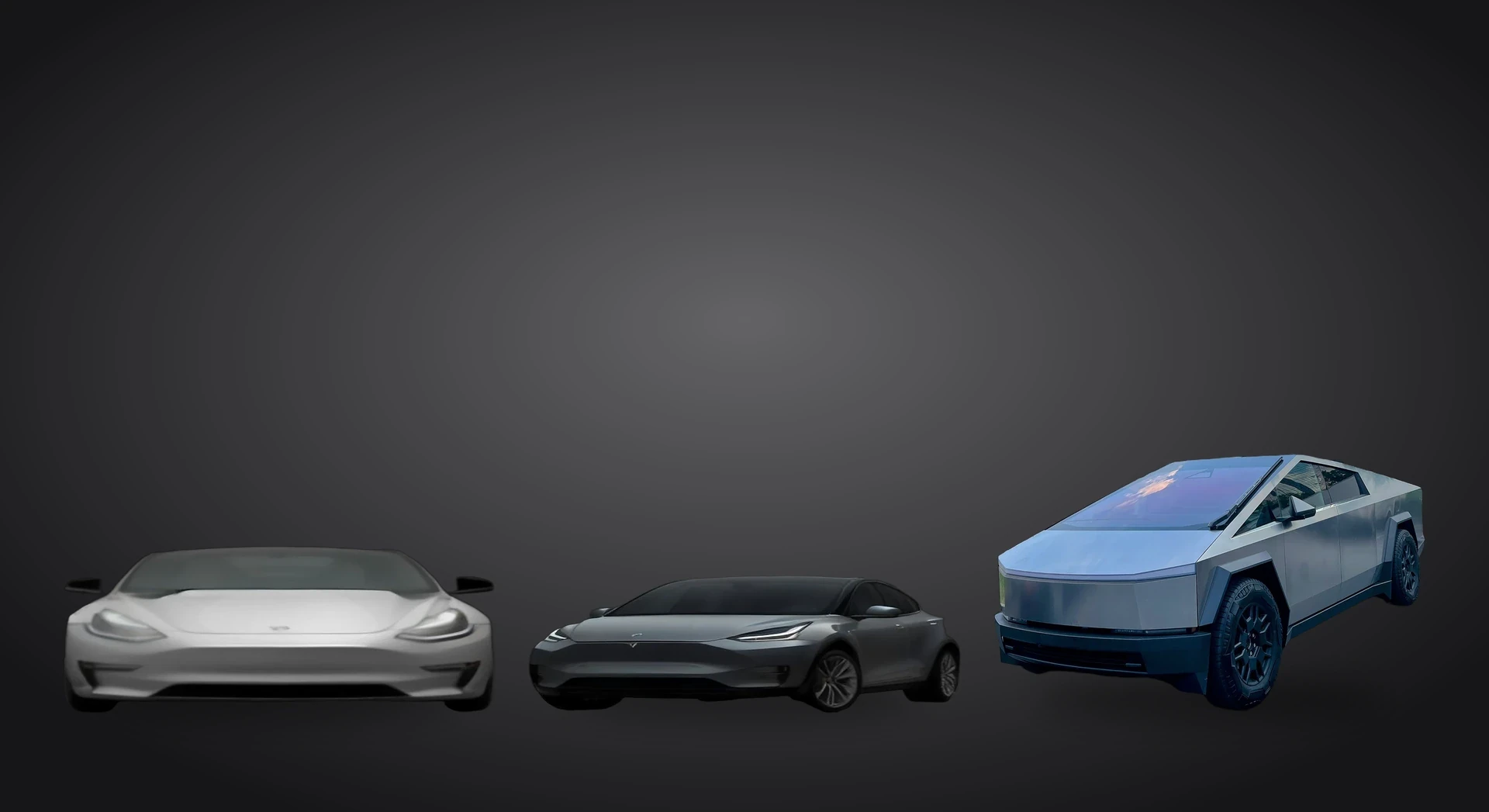 Model 3, Model Y, and Cybertruck